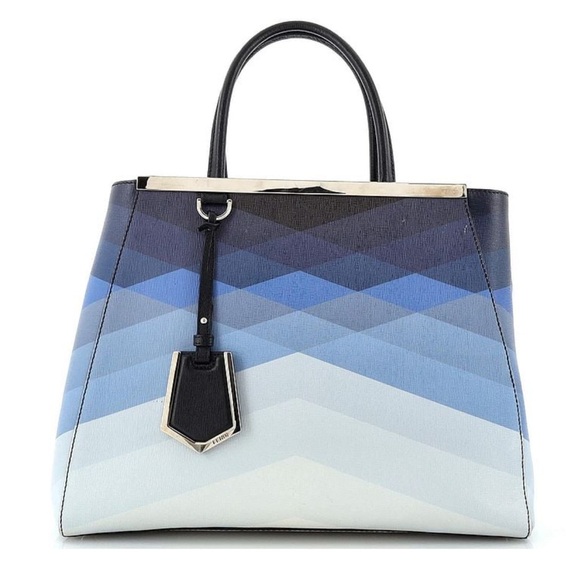 LIMITED EDITION Fendi 2014 Runway 2Jours bag in blue gradient. - Picture 3 of 7